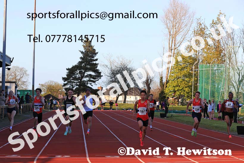150 metres, 2024 NEGP 1, Monkton Stadium, Jarrow. Photo: David T. Hewitson/Sports for All Pics